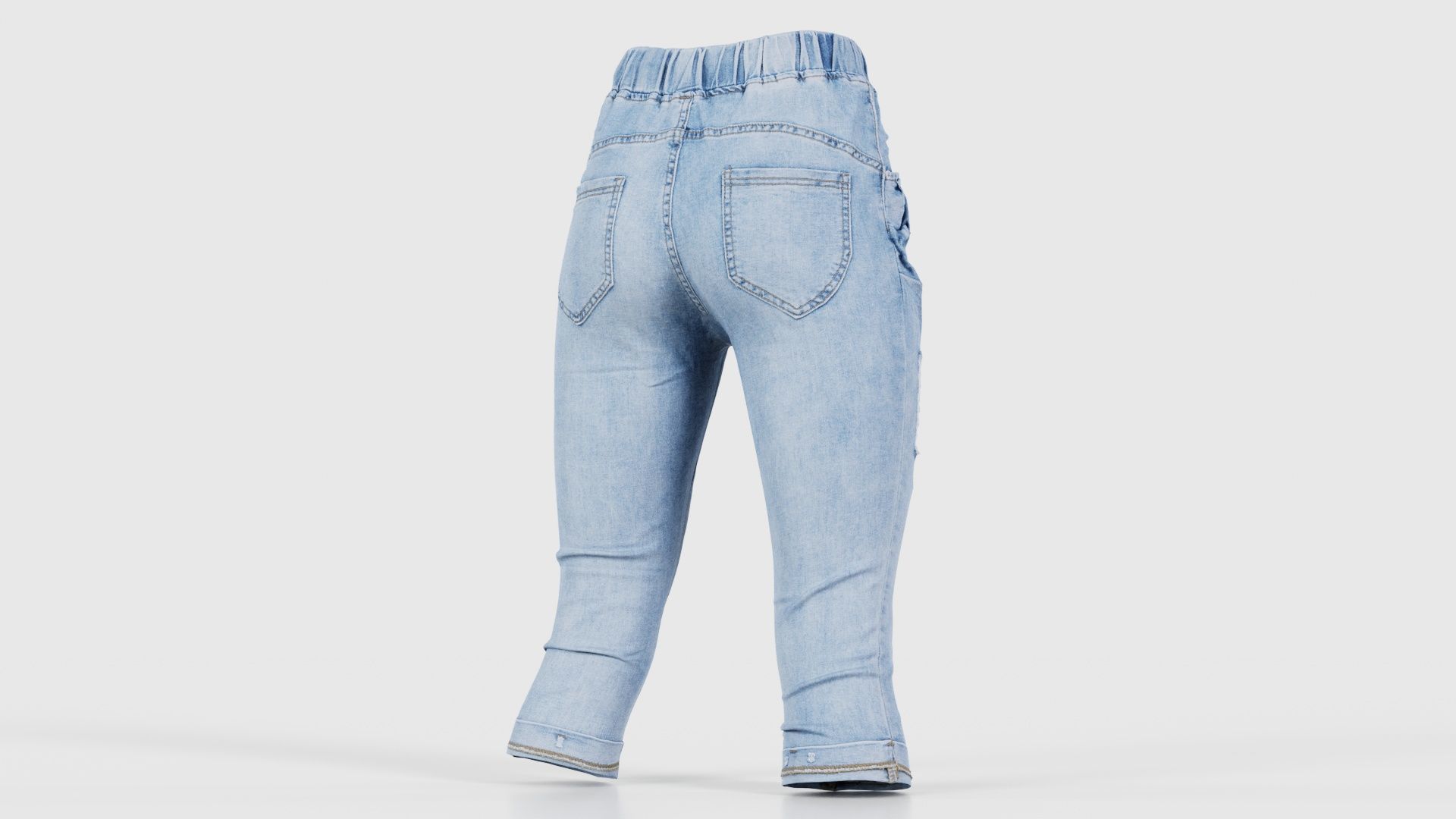 Baggy Jeans Trousers Low-poly 3D model_20