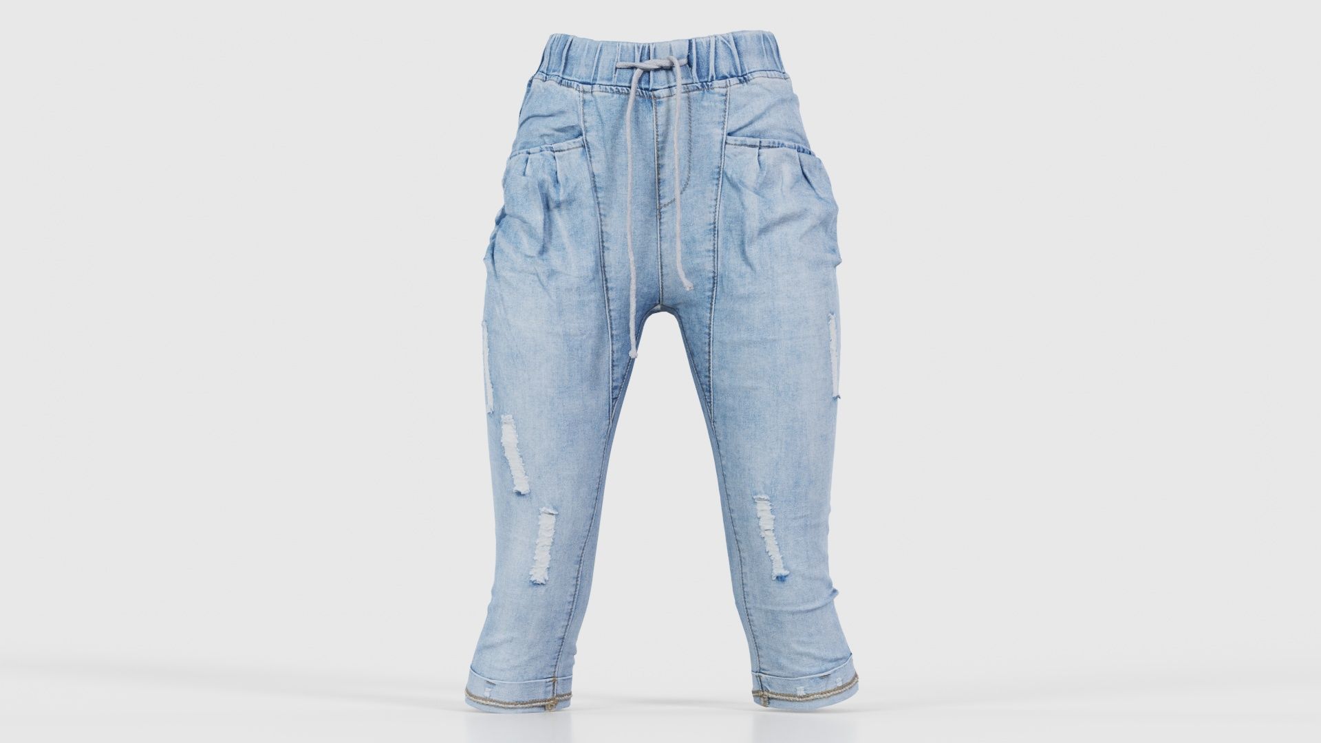 Baggy Jeans Trousers Low-poly 3D model_15