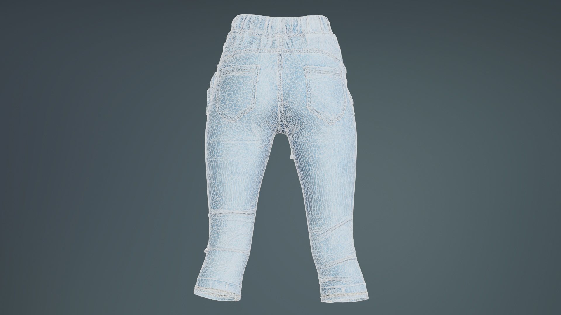 Baggy Jeans Trousers Low-poly 3D model_10