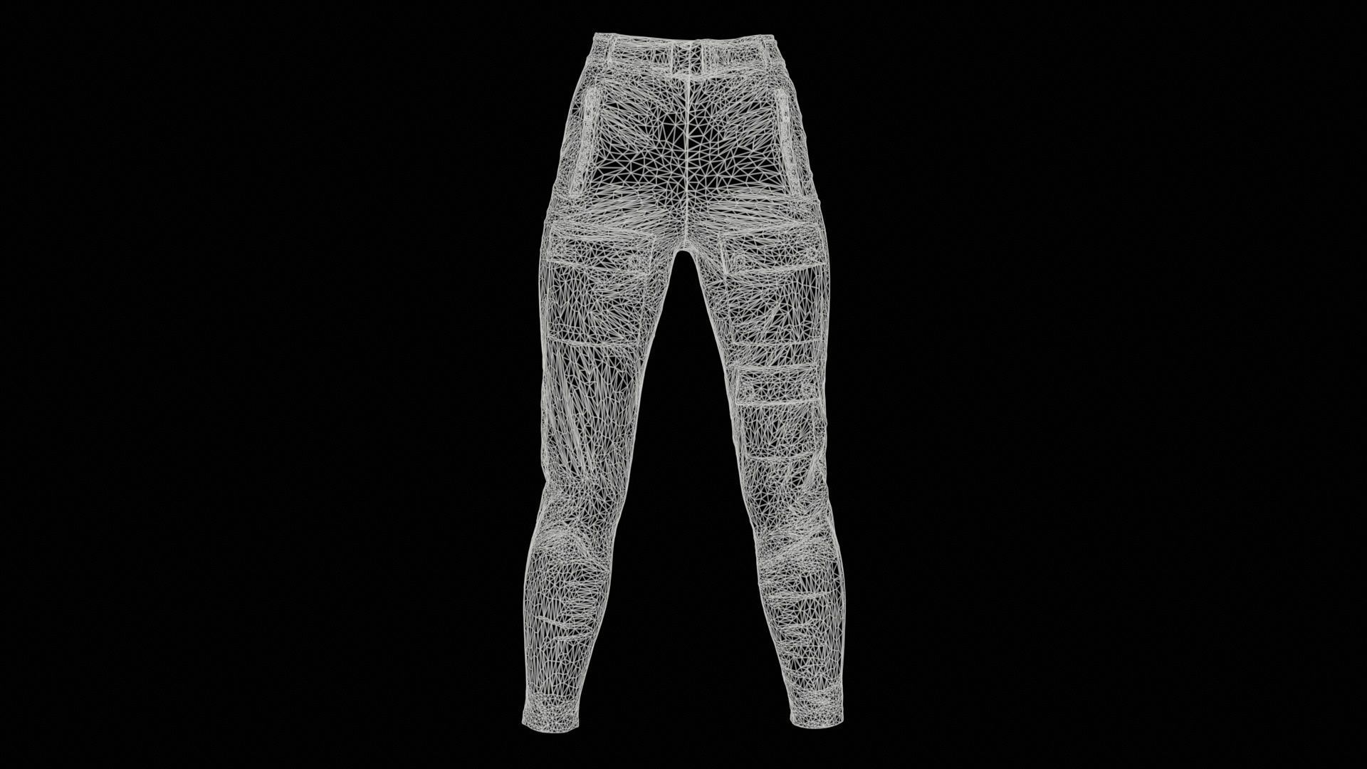 Bags and Zippers Vinyl Trousers Low-poly 3D model_11