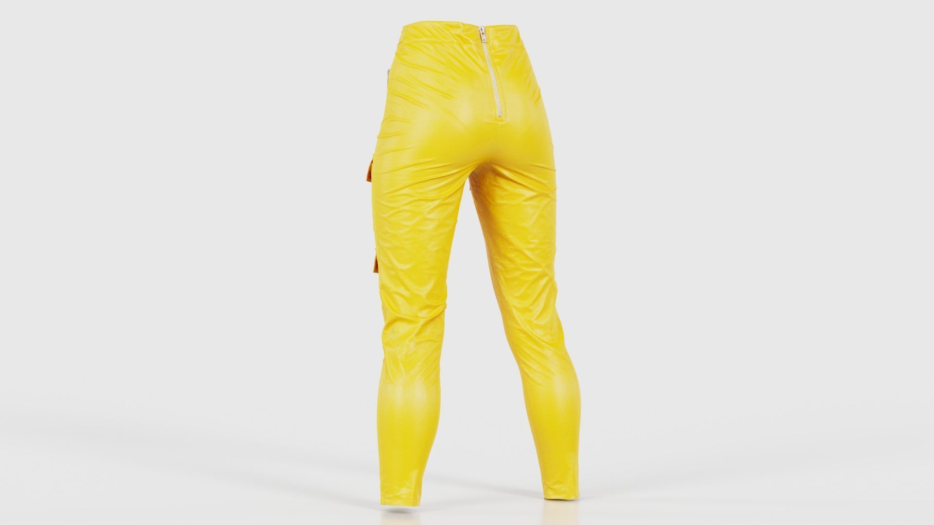 Bags and Zippers Vinyl Trousers Low-poly 3D model_22