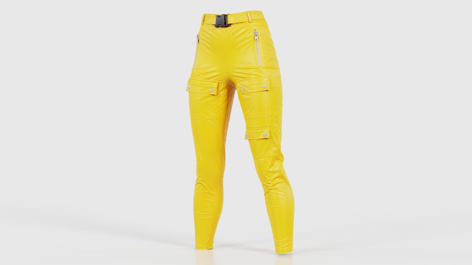 Bags and Zippers Vinyl Trousers Low-poly 3D model_26