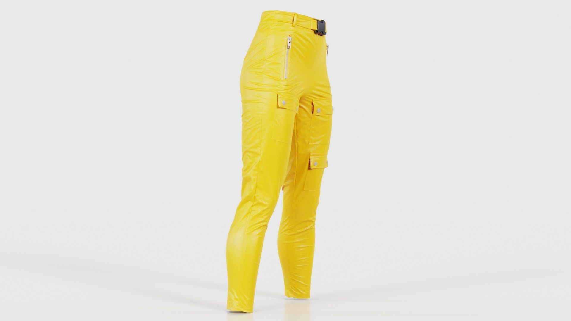 Bags and Zippers Vinyl Trousers Low-poly 3D model_17