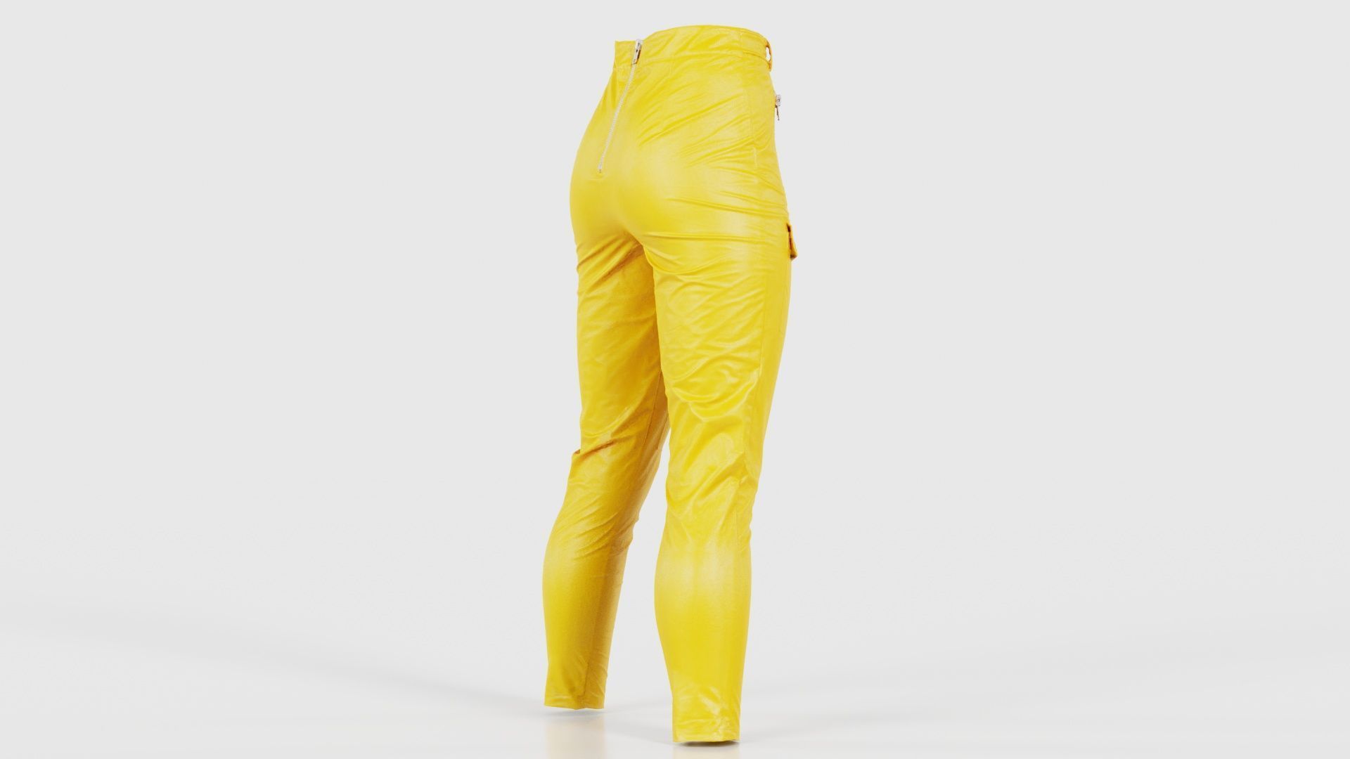 Bags and Zippers Vinyl Trousers Low-poly 3D model_19