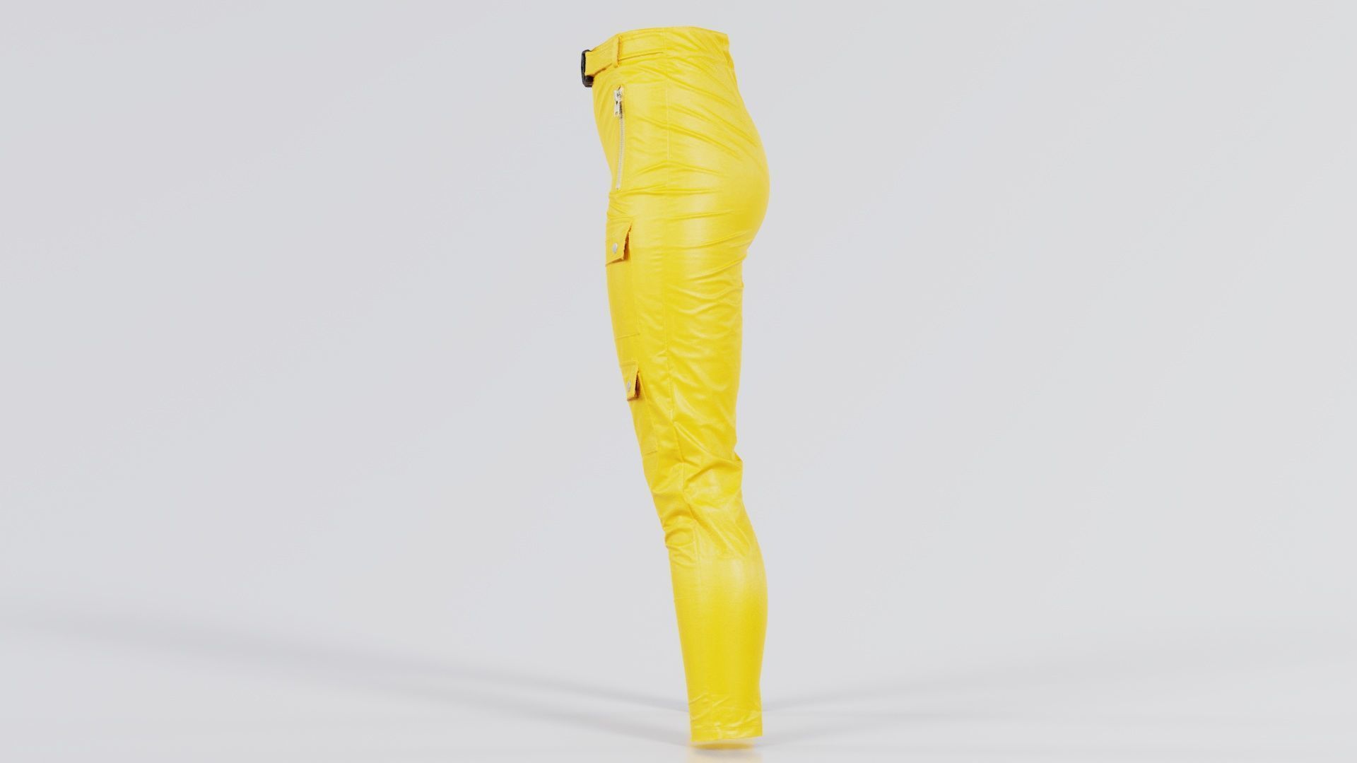 Bags and Zippers Vinyl Trousers Low-poly 3D model_5