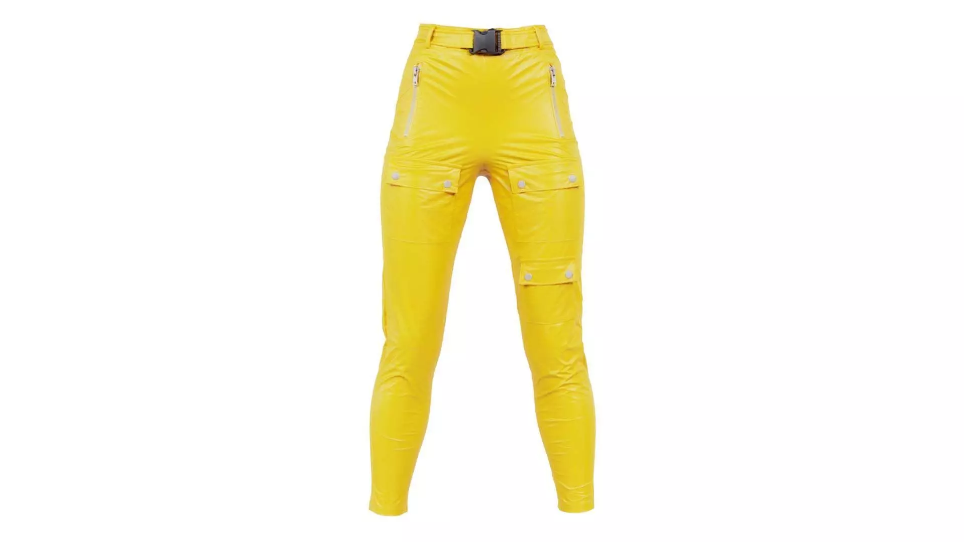 Bags and Zippers Vinyl Trousers Low-poly 3D model_0