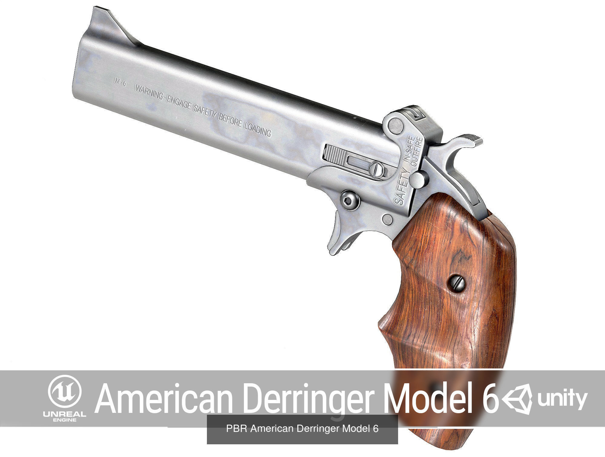 Derringer Pistol Pack 3D Model Collection_7