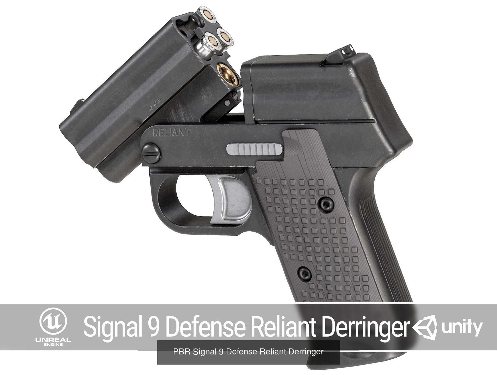 Derringer Pistol Pack 3D Model Collection_6