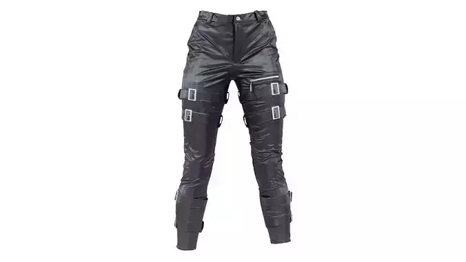 Belted Vinyl Pants Low-poly 3D model