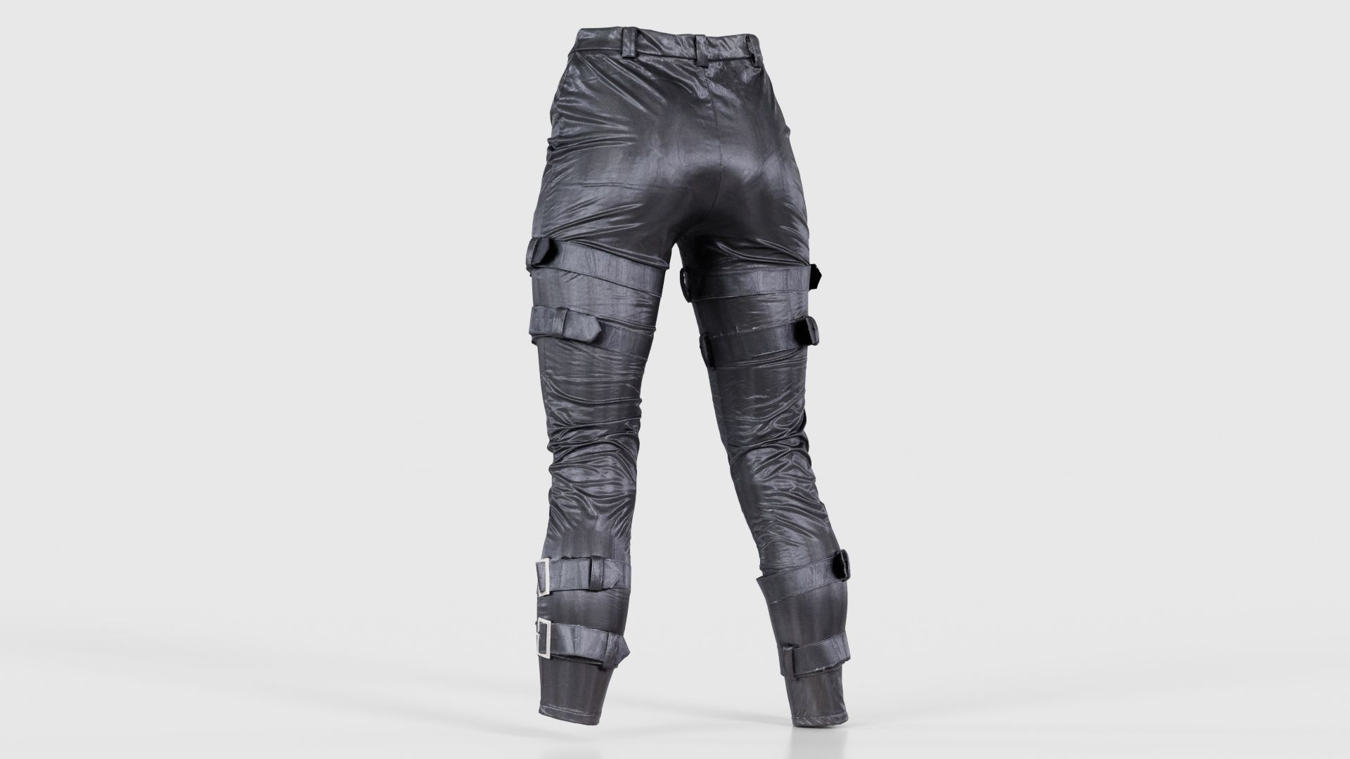 Belted Vinyl Pants Low-poly 3D model_22