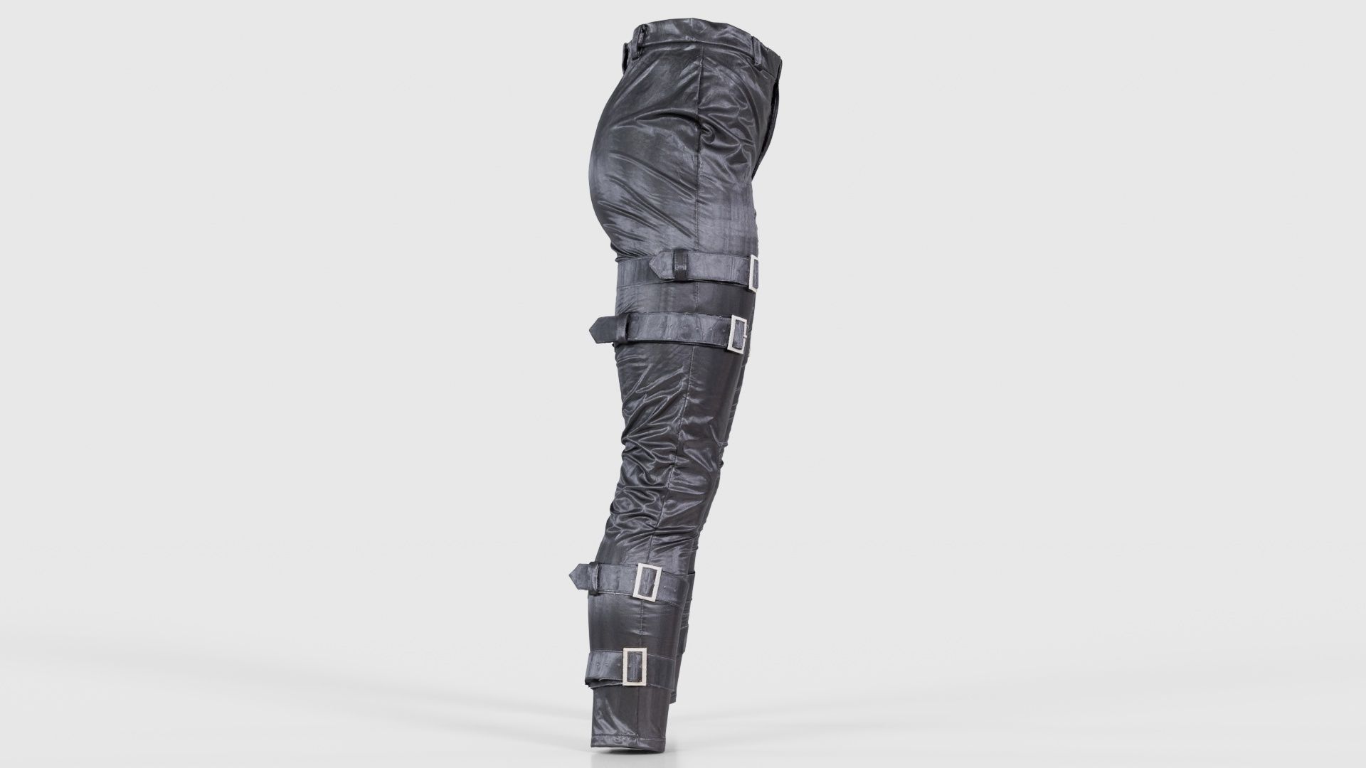 Belted Vinyl Pants Low-poly 3D model_18