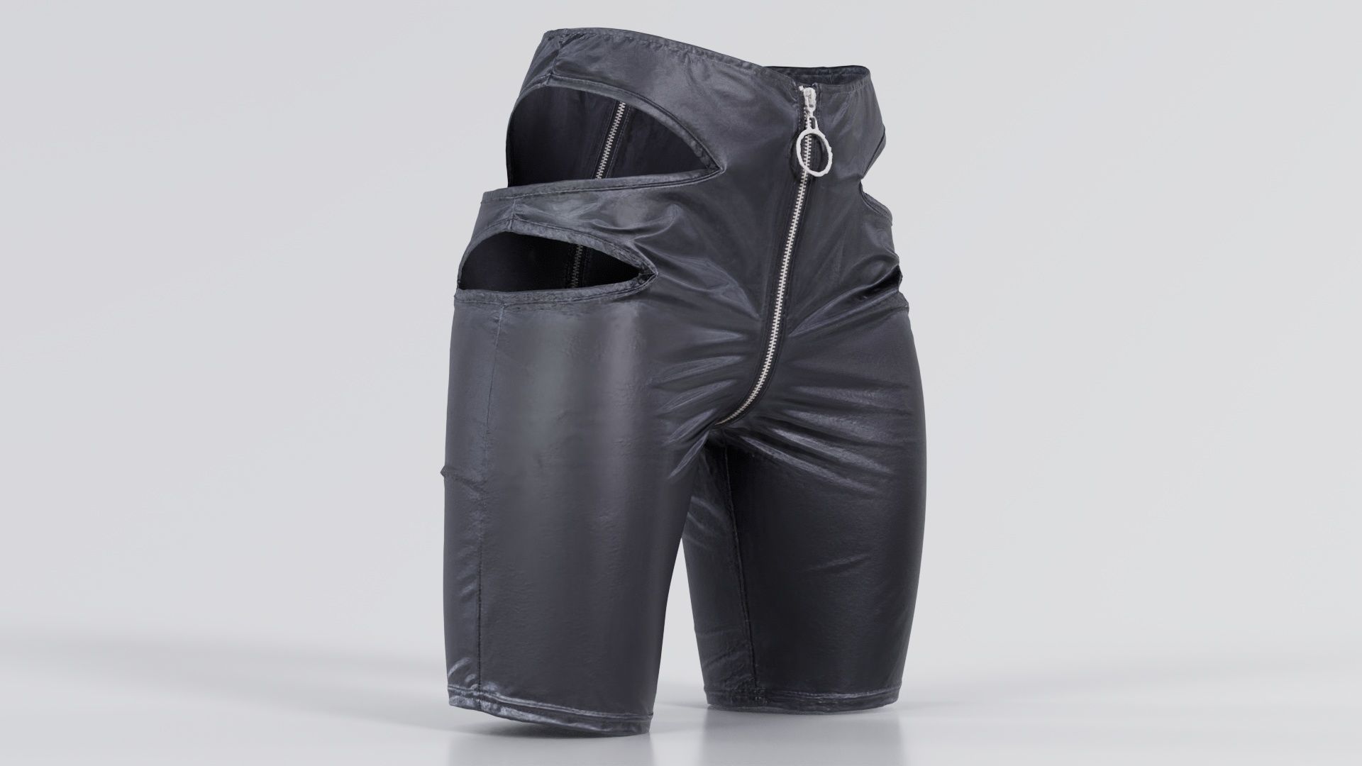 Biker Pants Low-poly 3D model_1