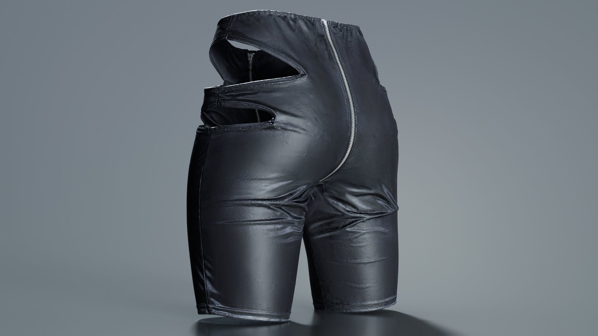 Biker Pants Low-poly 3D model_4