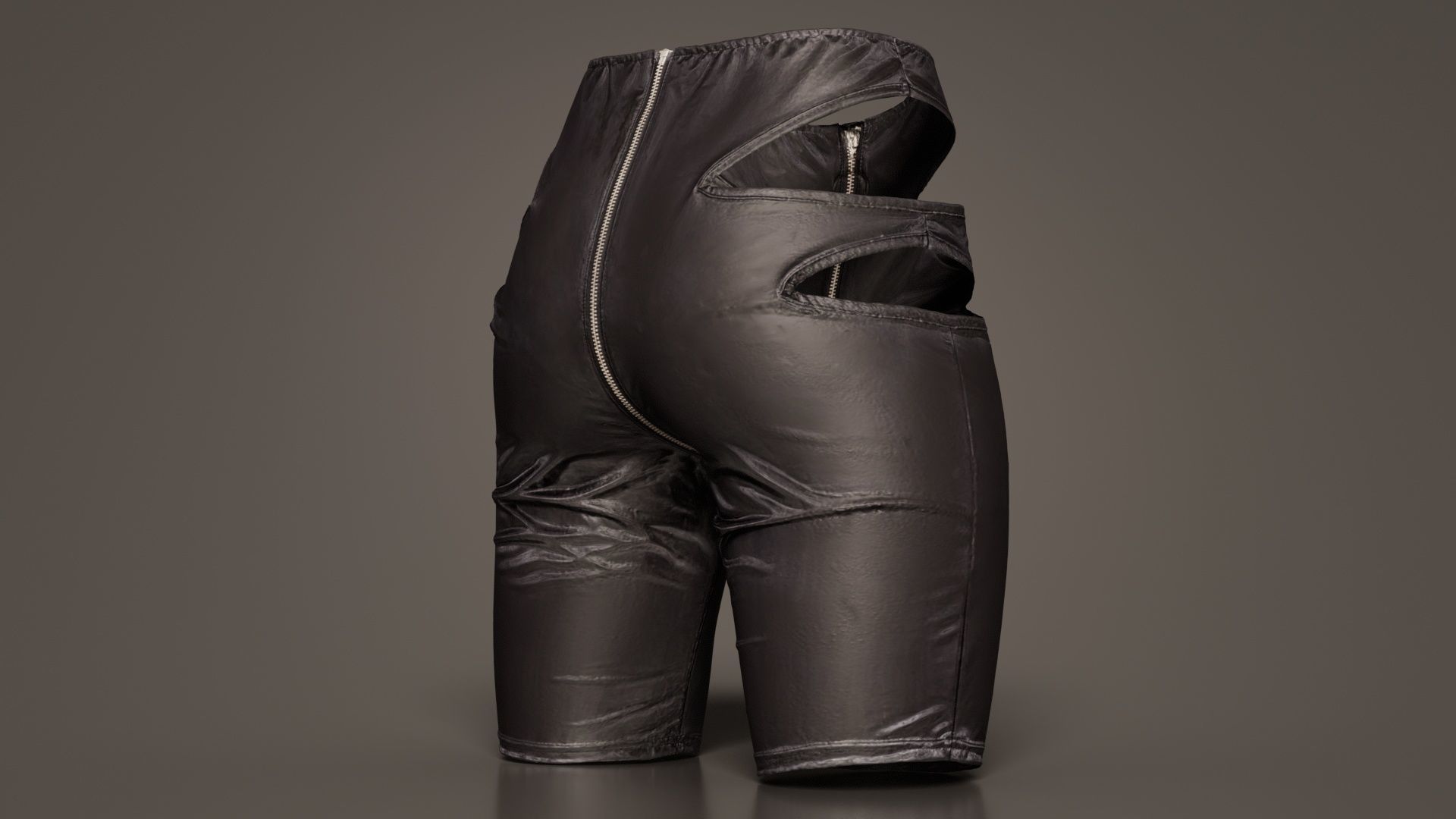 Biker Pants Low-poly 3D model_7