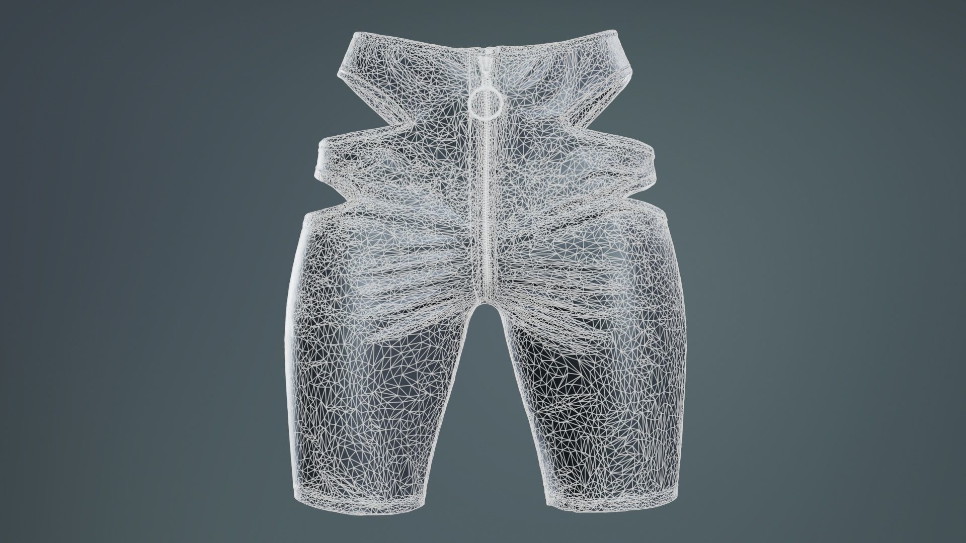 Biker Pants Low-poly 3D model_9