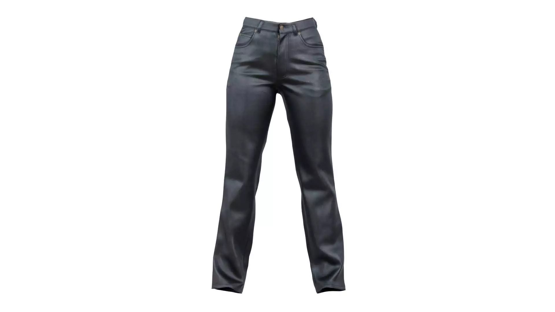 Black Leather Pants Low-poly 3D model_0