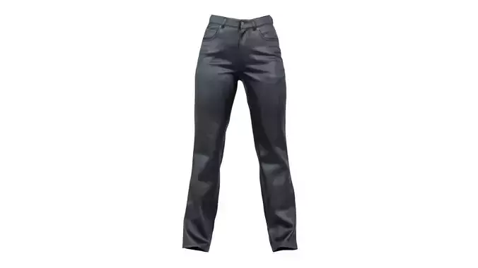 Black Leather Pants Low-poly 3D model