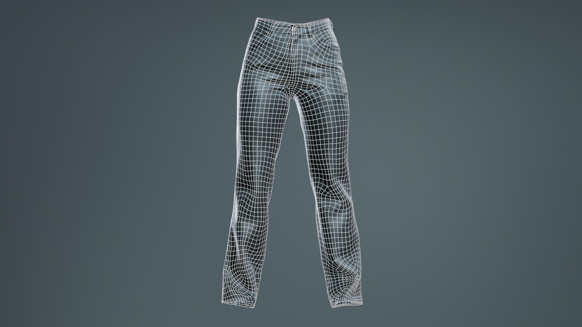 Black Leather Pants Low-poly 3D model_9
