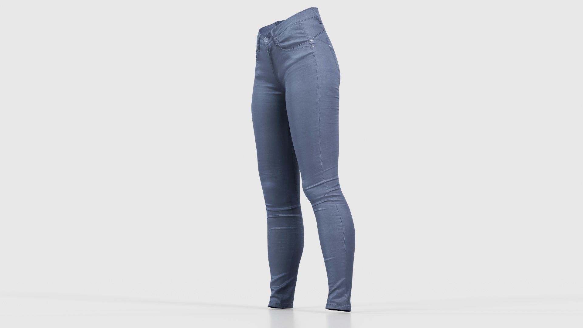 Black Leather Trousers Low-poly 3D model_25