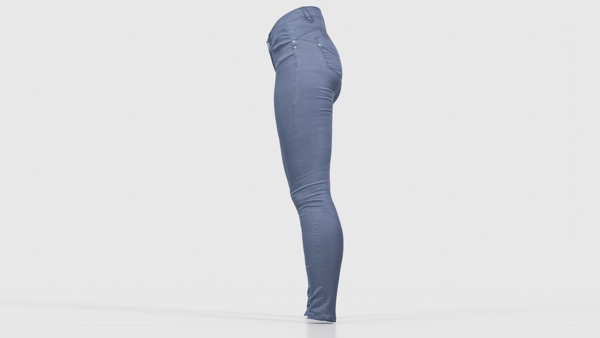 Black Leather Trousers Low-poly 3D model_24