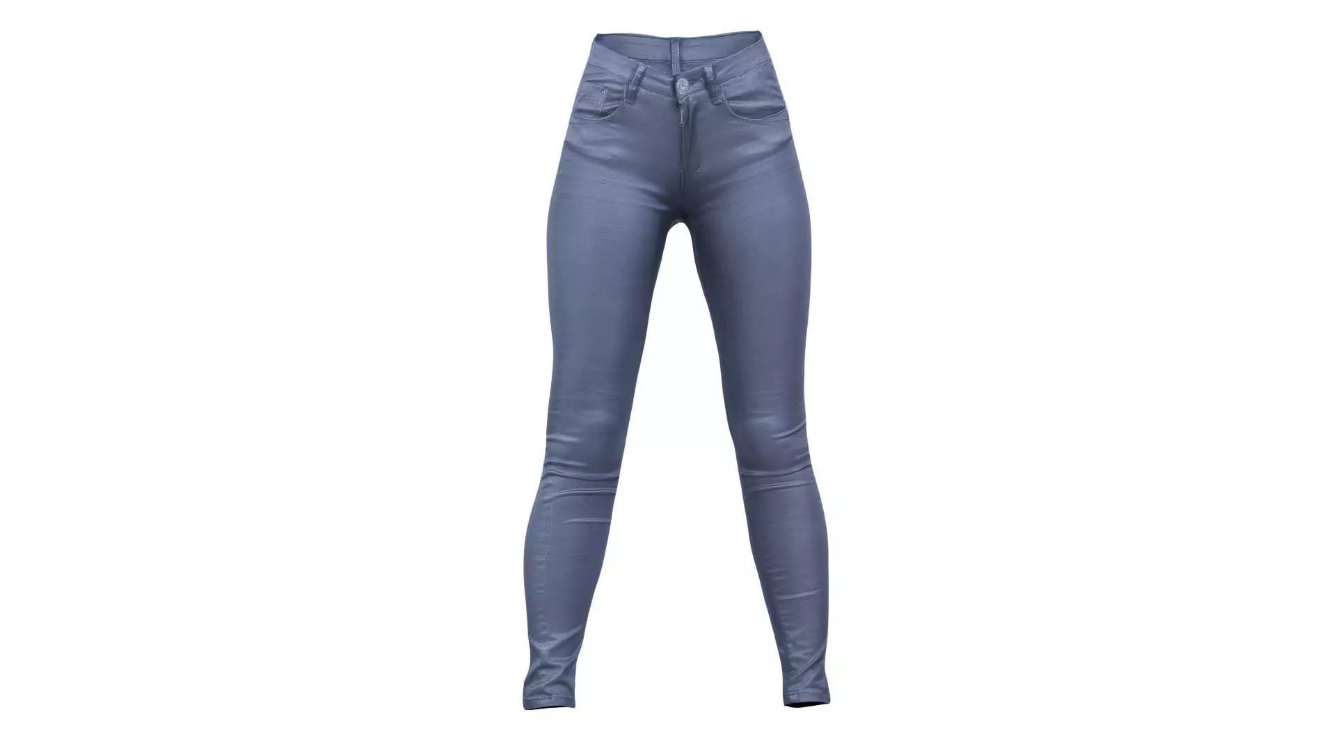 Black Leather Trousers Low-poly 3D model_0