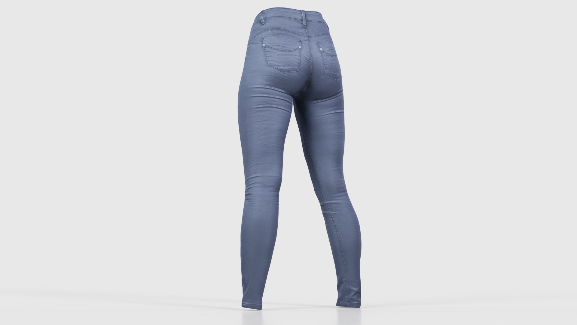 Black Leather Trousers Low-poly 3D model_22