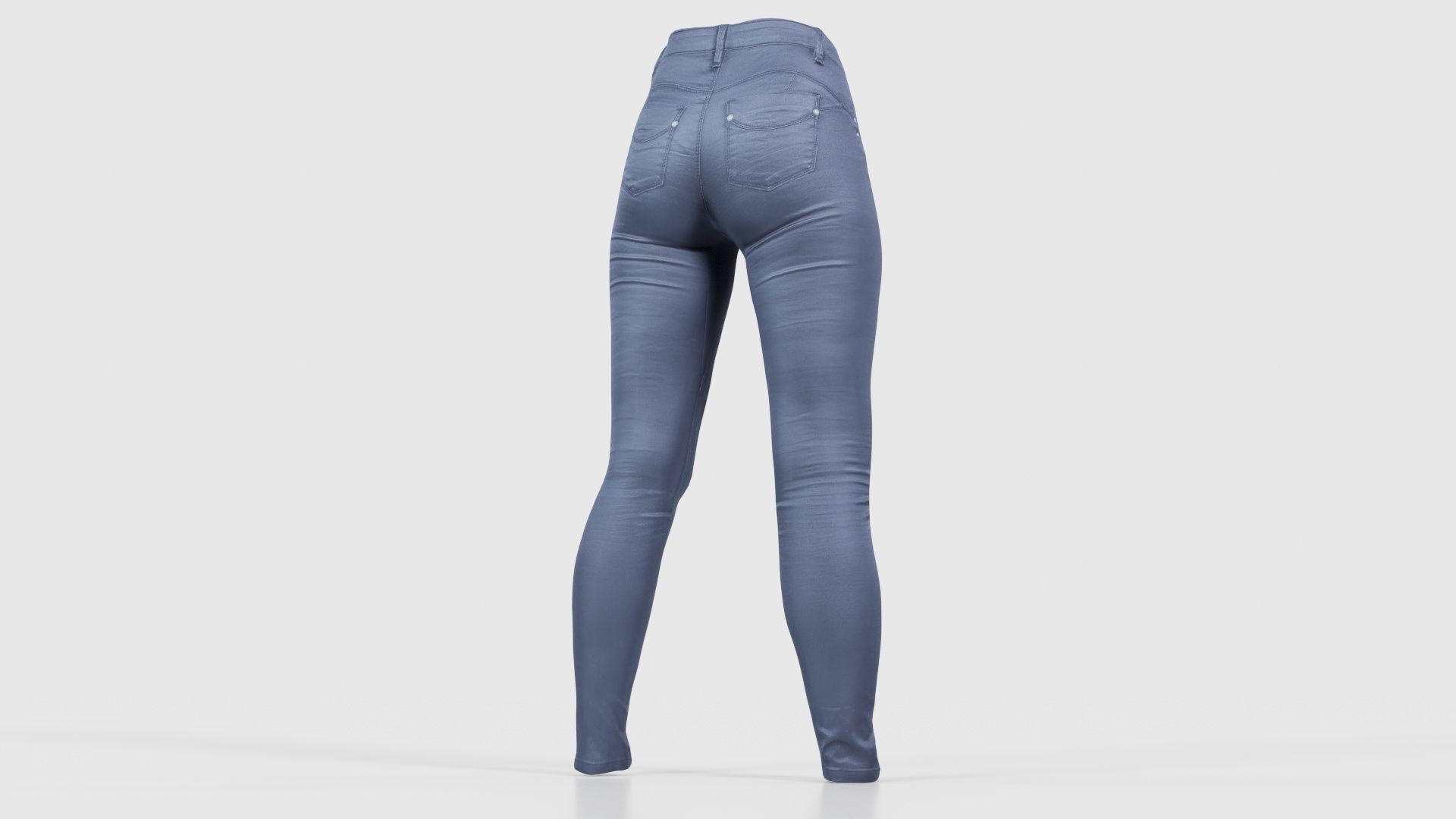 Black Leather Trousers Low-poly 3D model_20