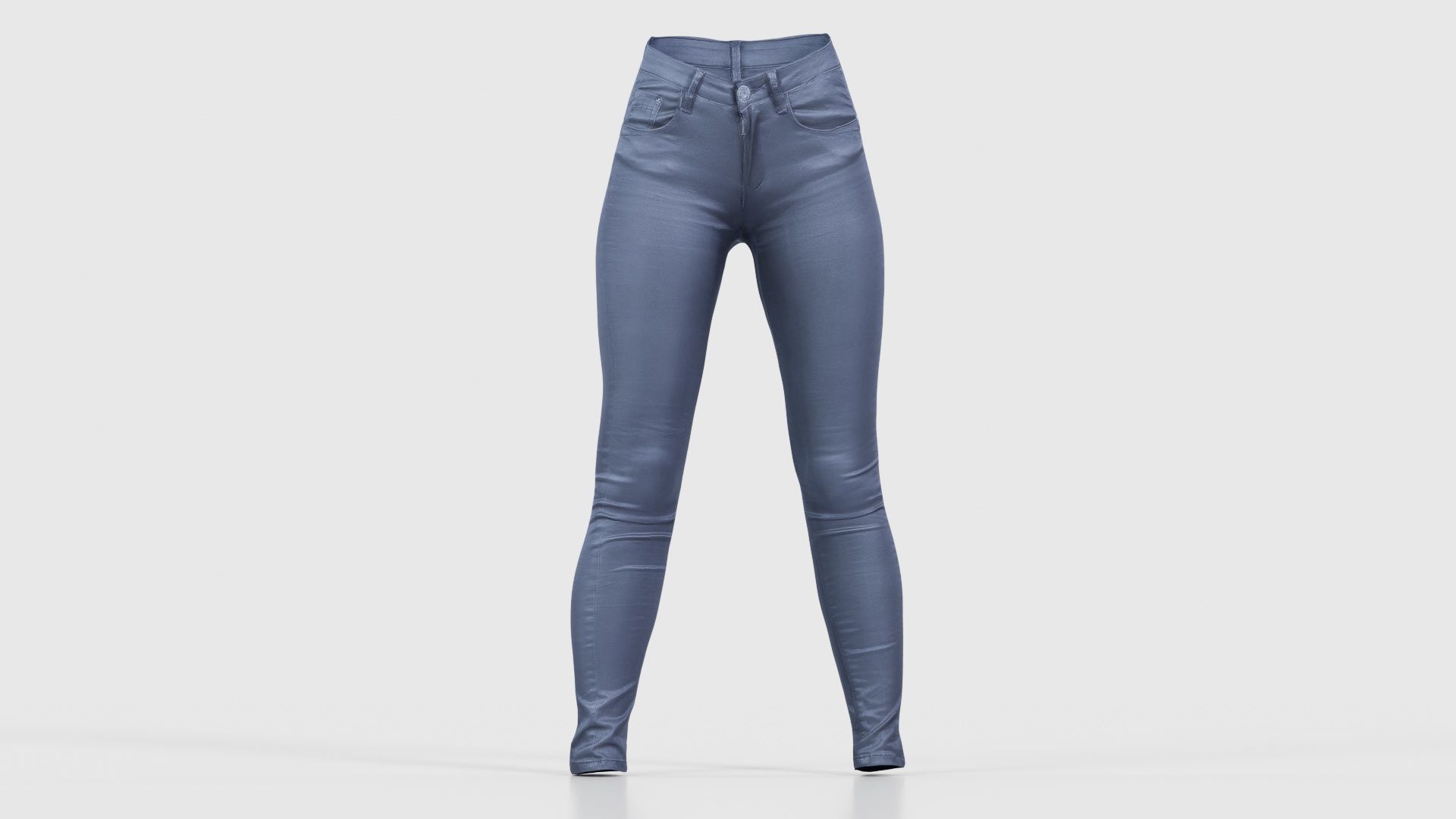 Black Leather Trousers Low-poly 3D model_15