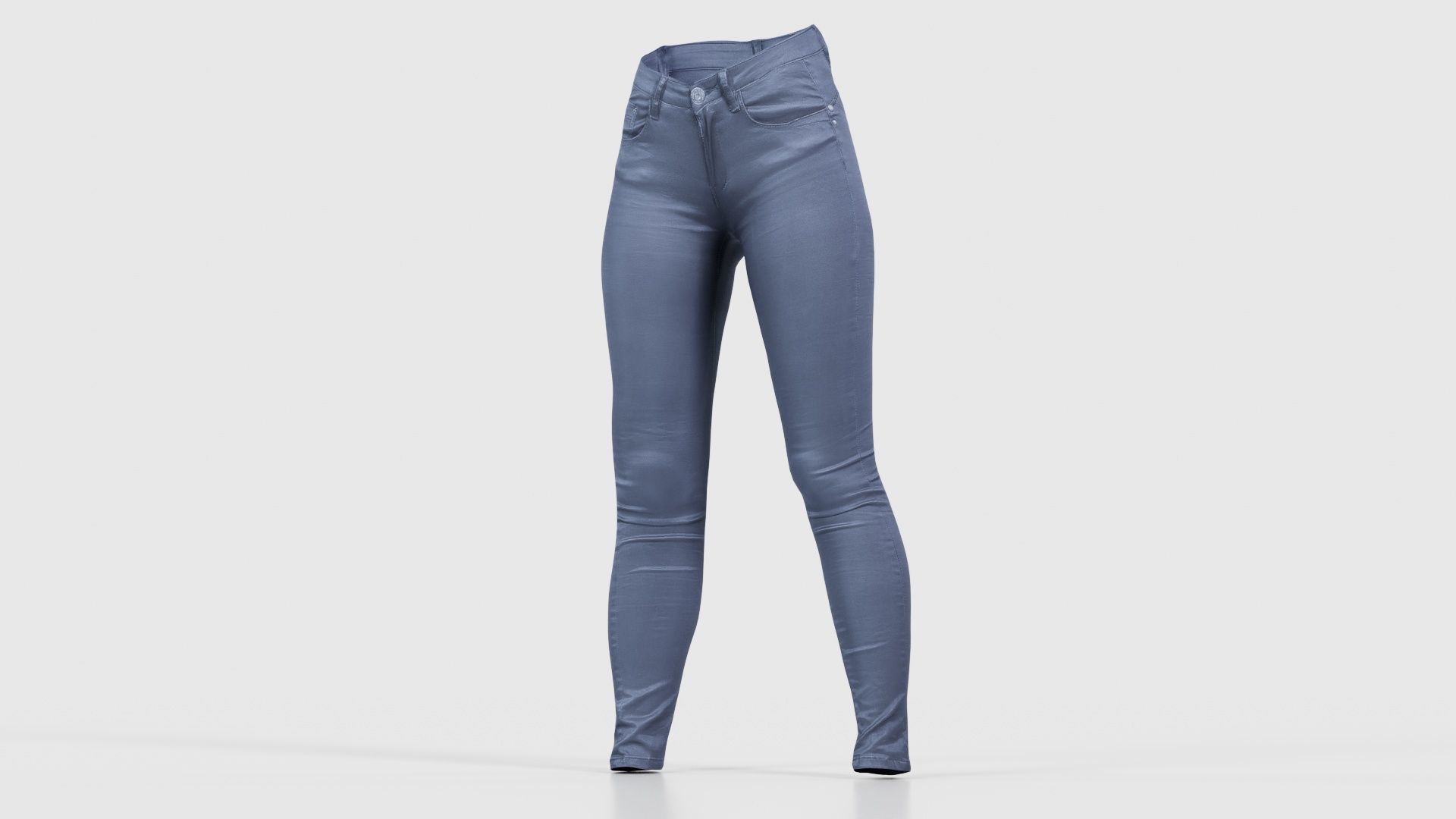 Black Leather Trousers Low-poly 3D model_26