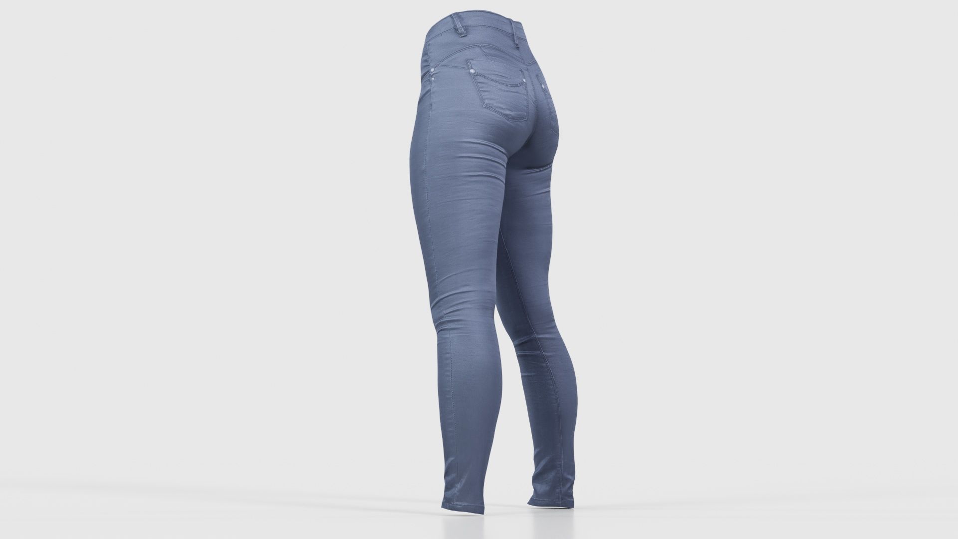 Black Leather Trousers Low-poly 3D model_23