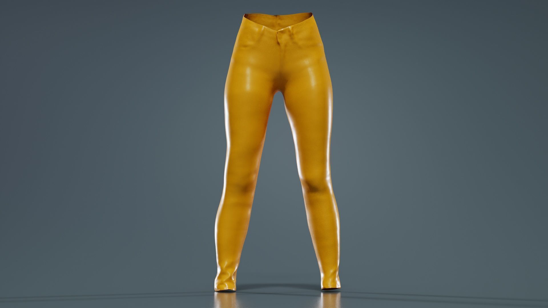 Black Leather Trousers Low-poly 3D model_12