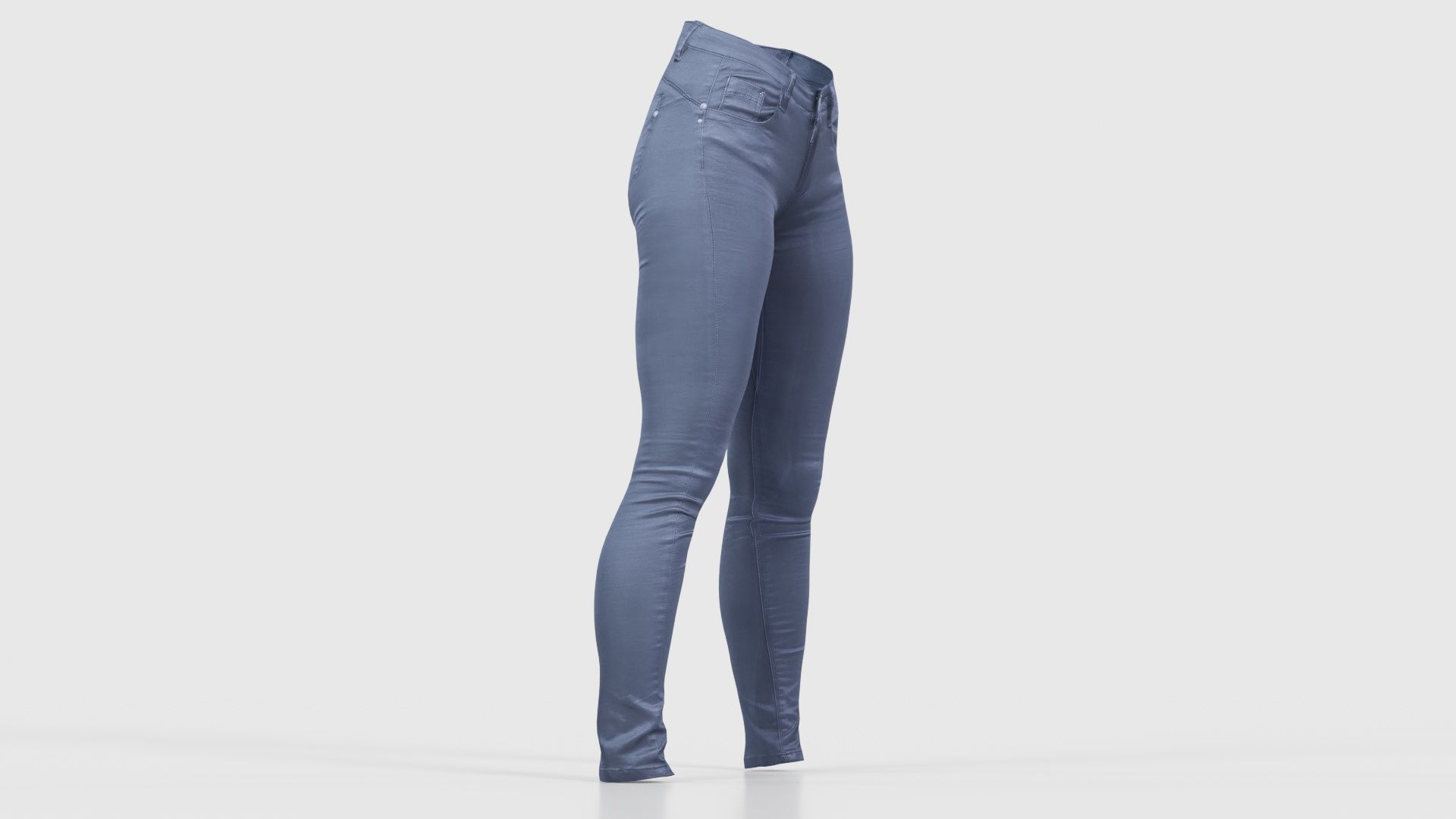 Black Leather Trousers Low-poly 3D model_17
