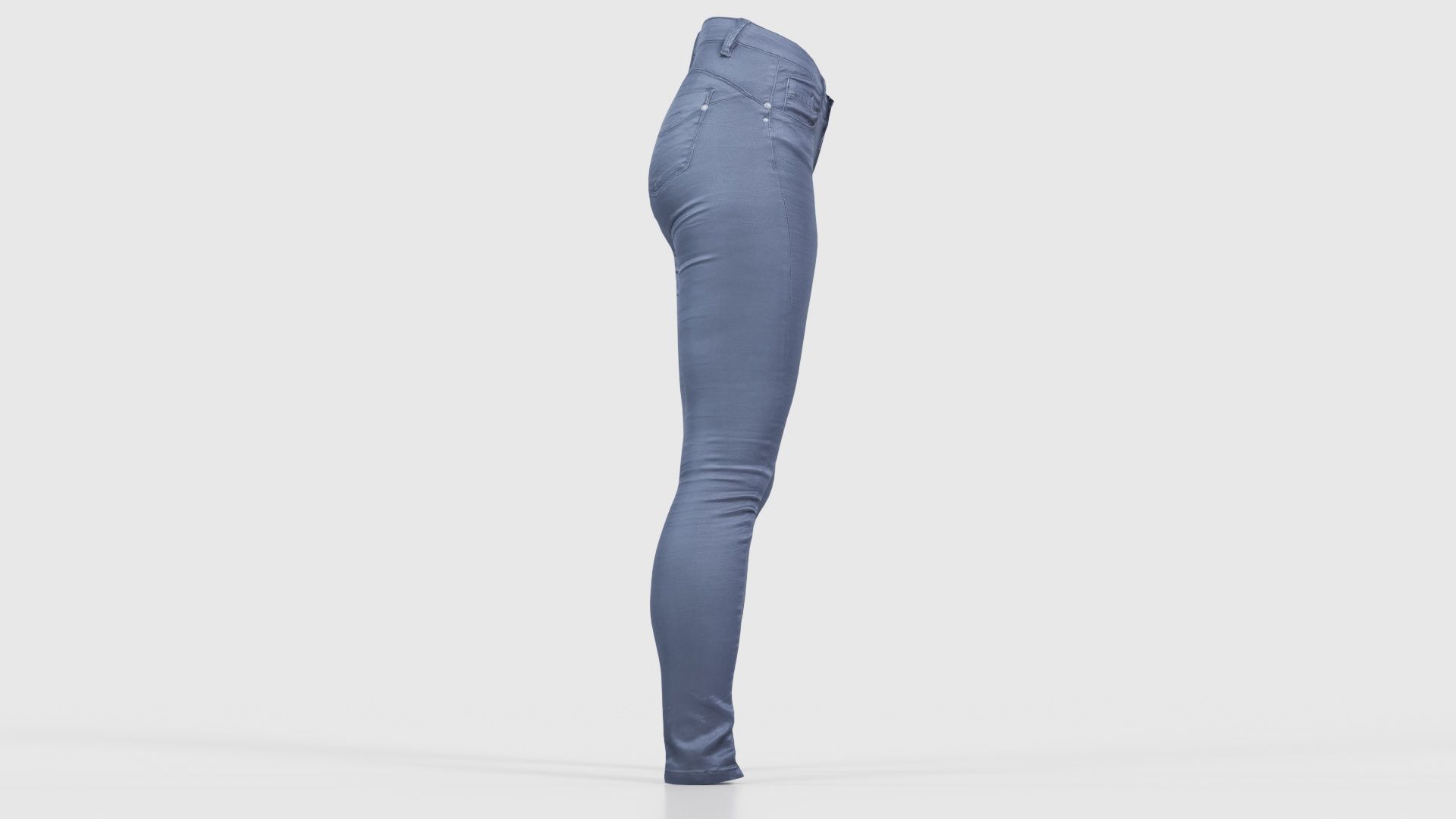 Black Leather Trousers Low-poly 3D model_18