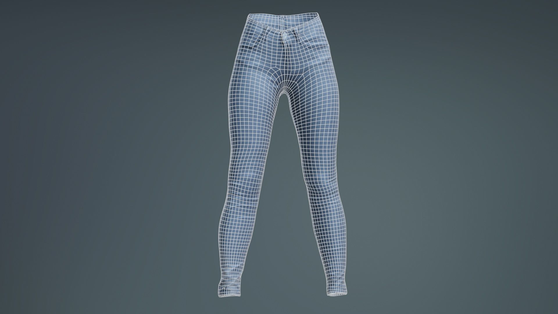 Black Leather Trousers Low-poly 3D model_9