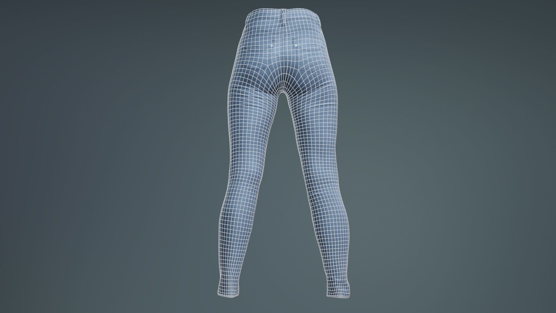 Black Leather Trousers Low-poly 3D model_10