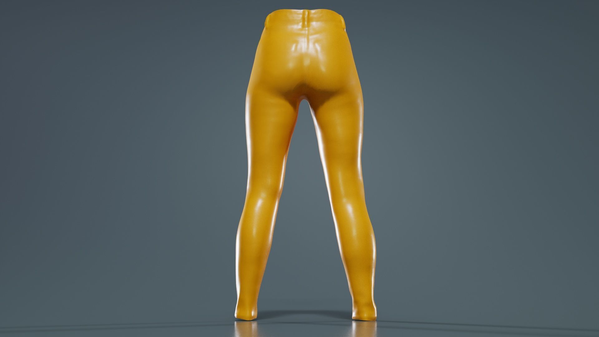 Black Leather Trousers Low-poly 3D model_13