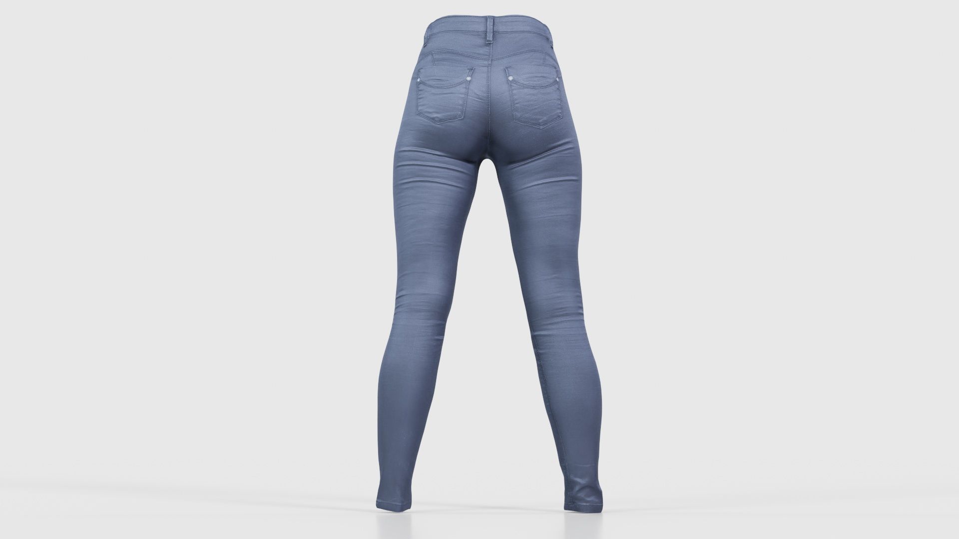 Black Leather Trousers Low-poly 3D model_21