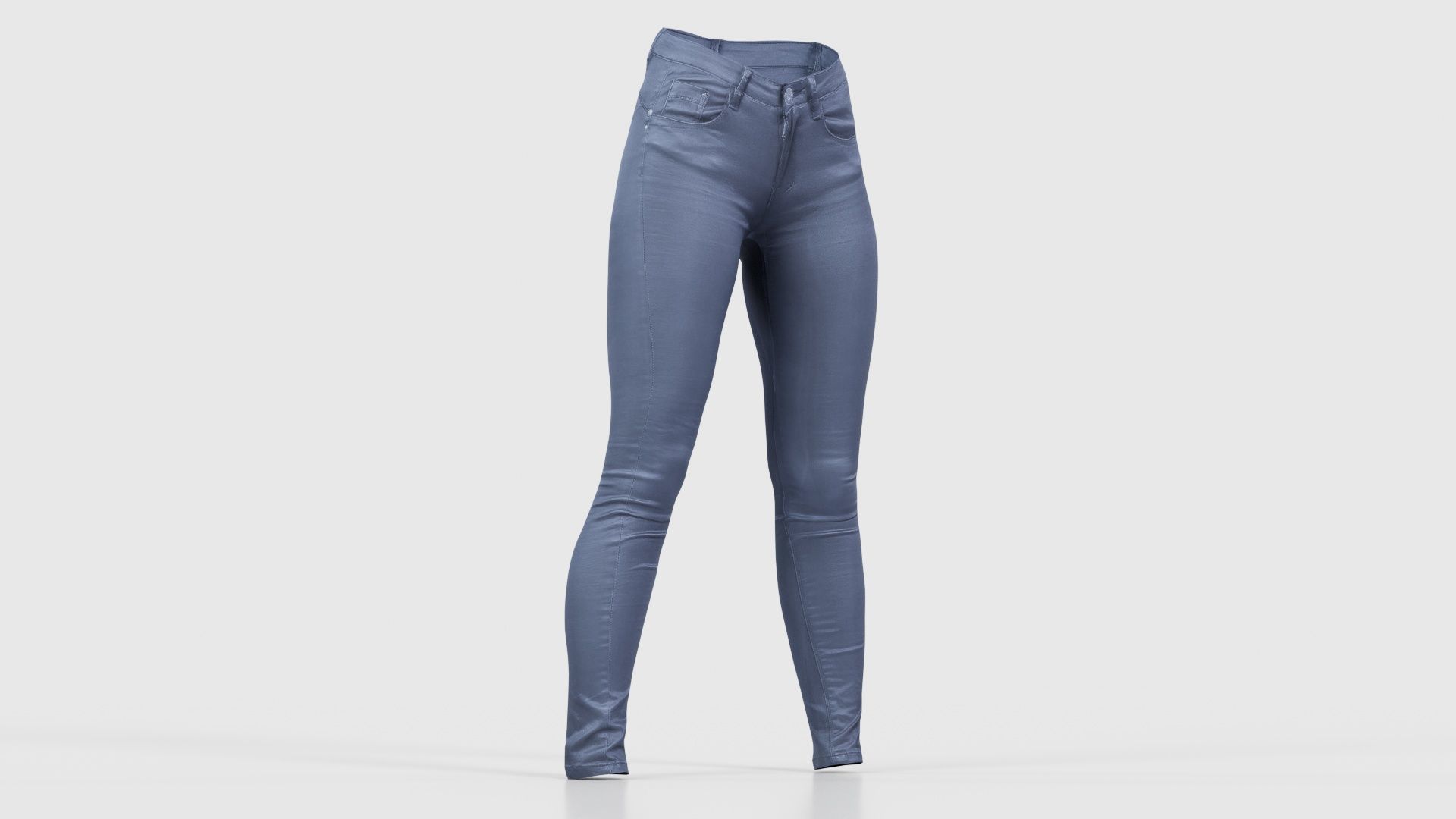 Black Leather Trousers Low-poly 3D model_16