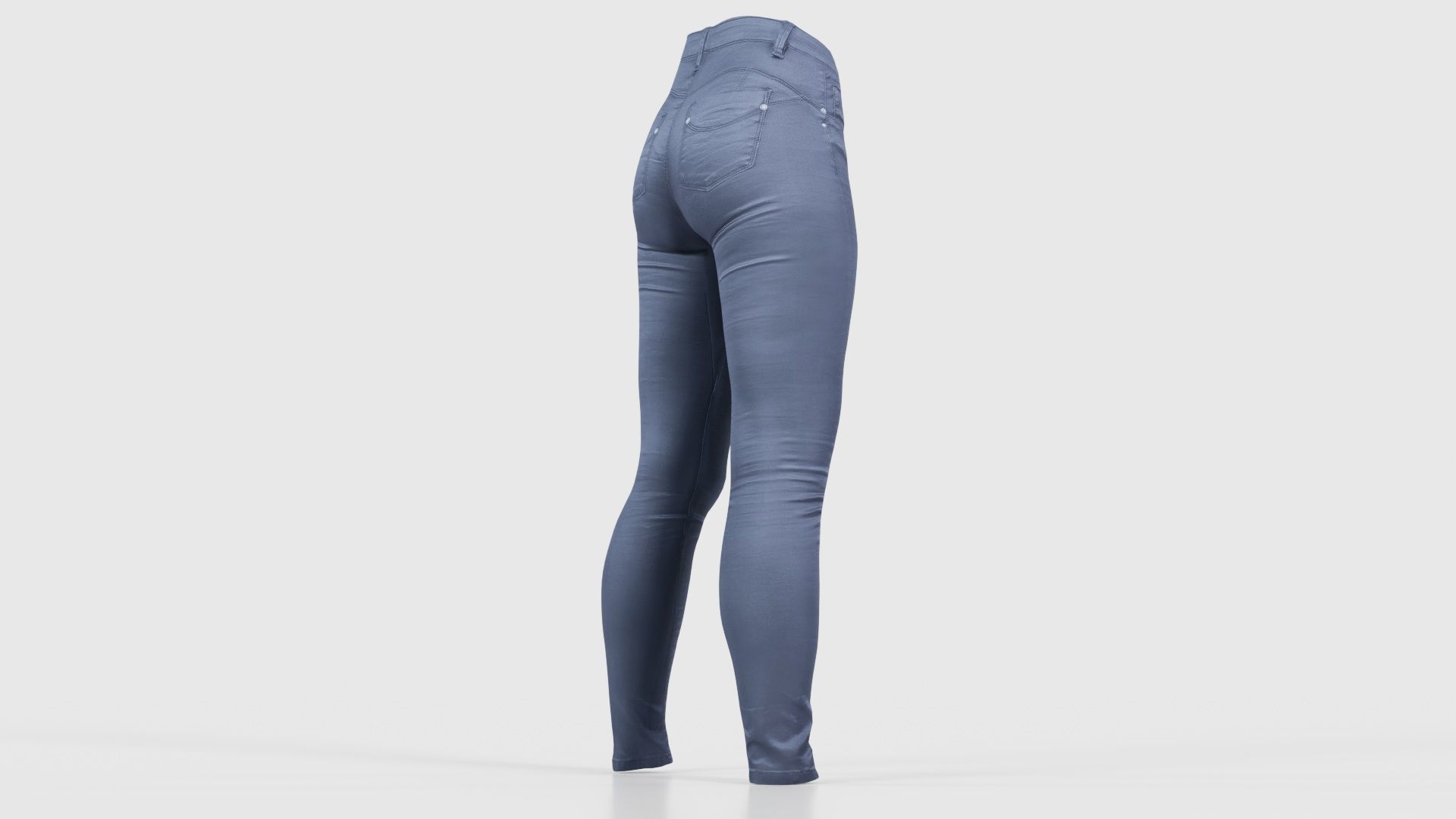 Black Leather Trousers Low-poly 3D model_19