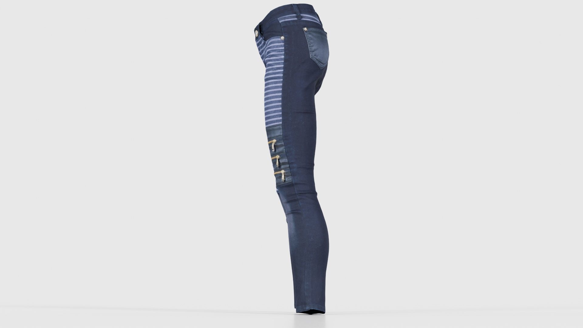 Black Pants Low-poly 3D model_24