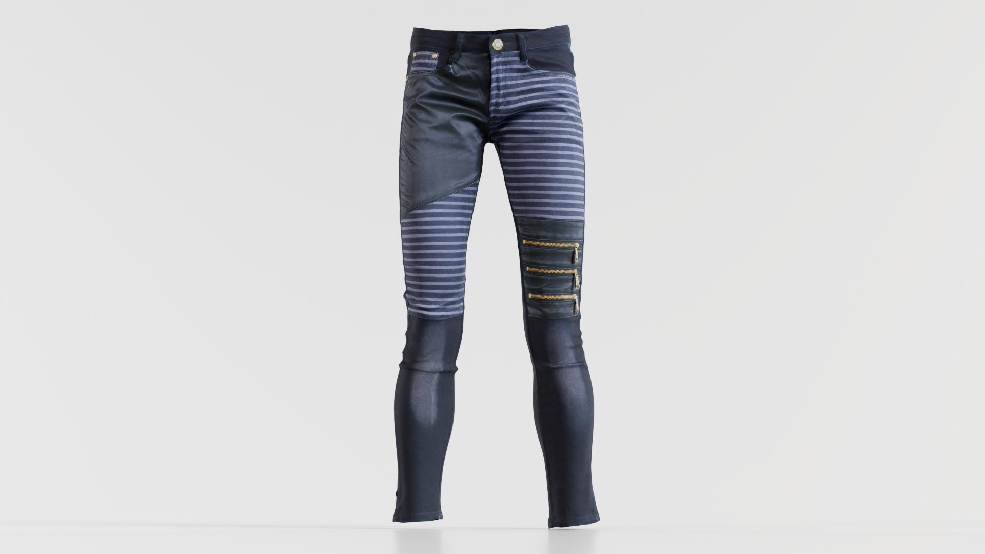 Black Pants Low-poly 3D model_1