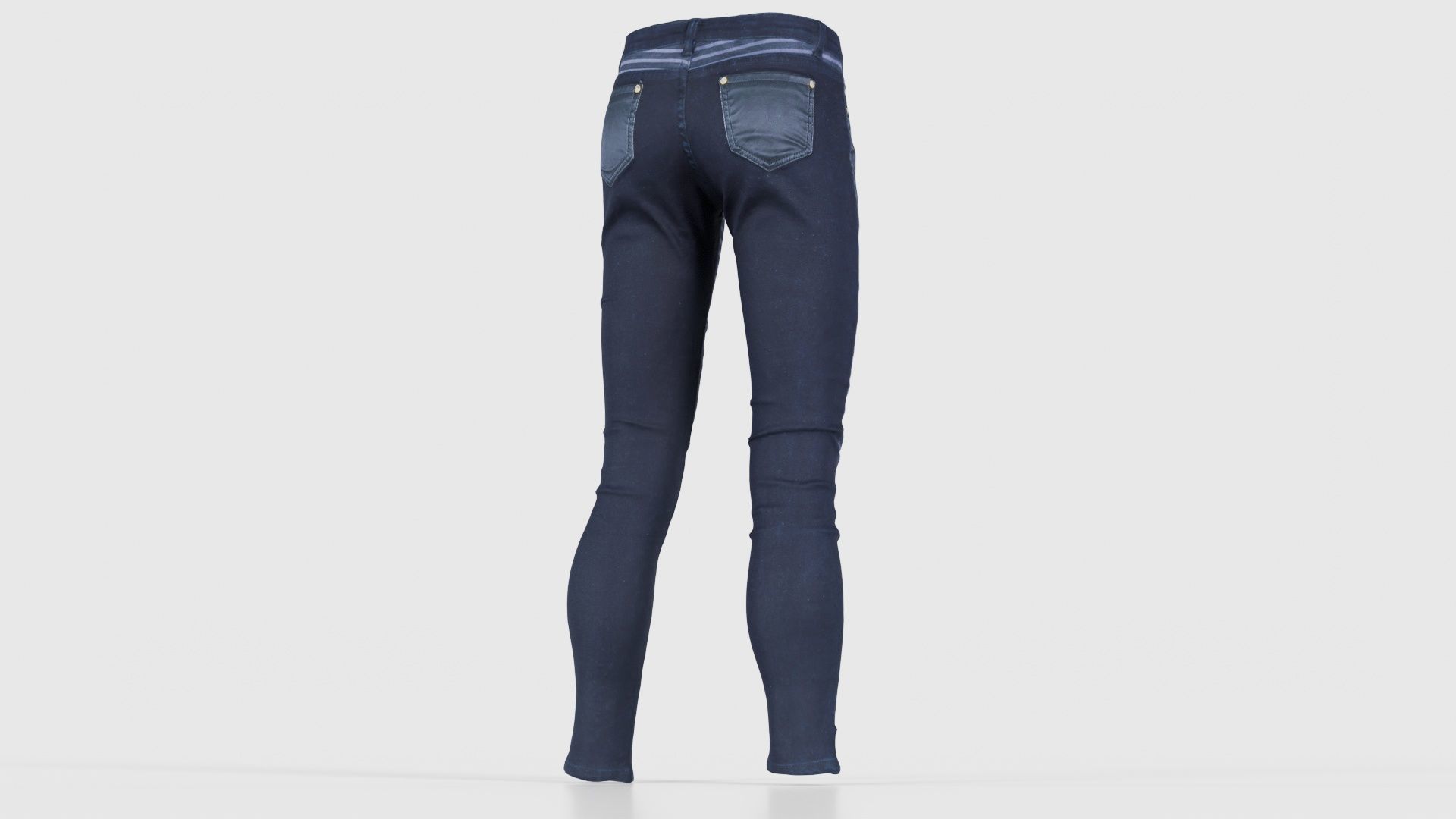 Black Pants Low-poly 3D model_20