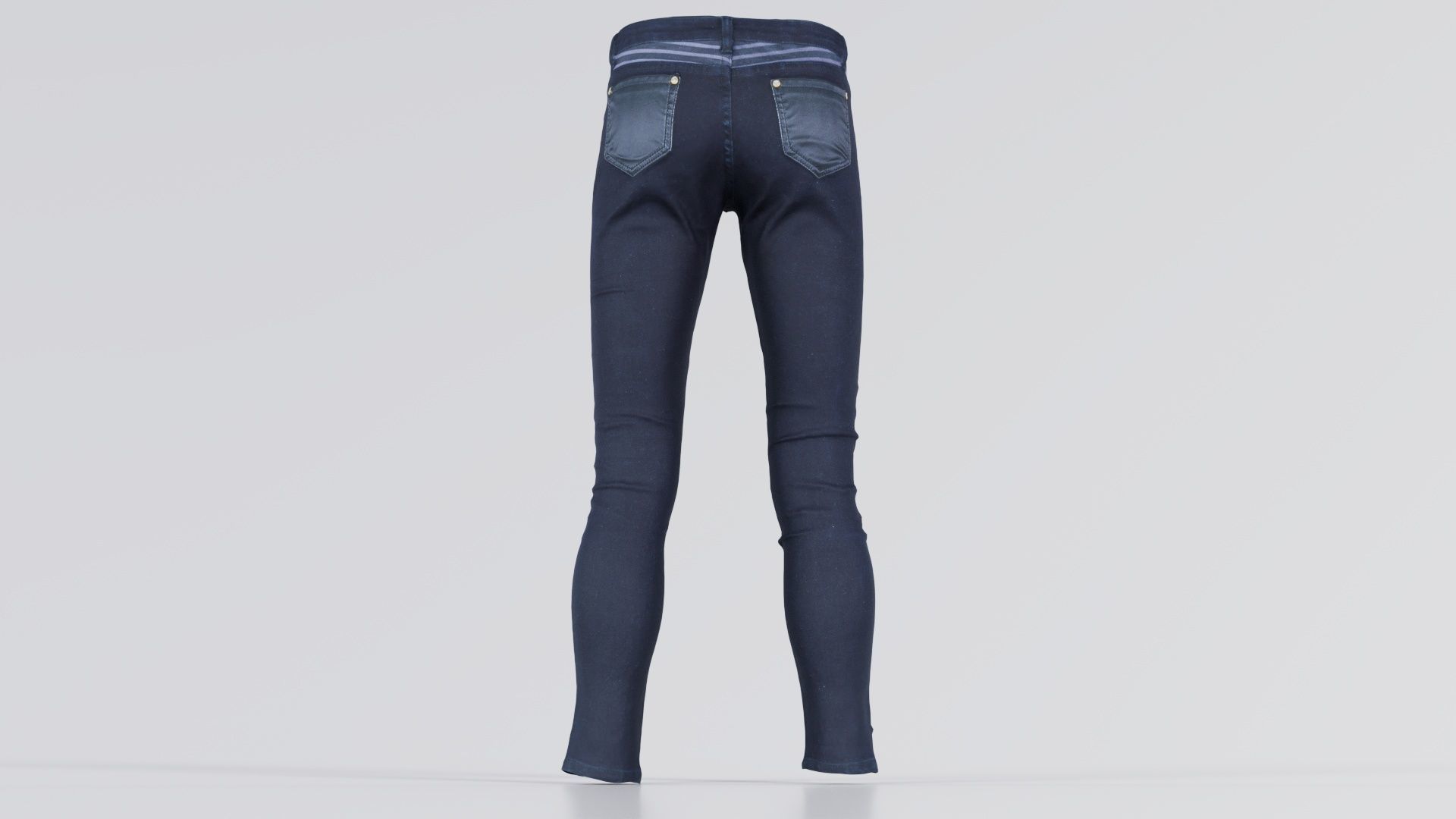 Black Pants Low-poly 3D model_2
