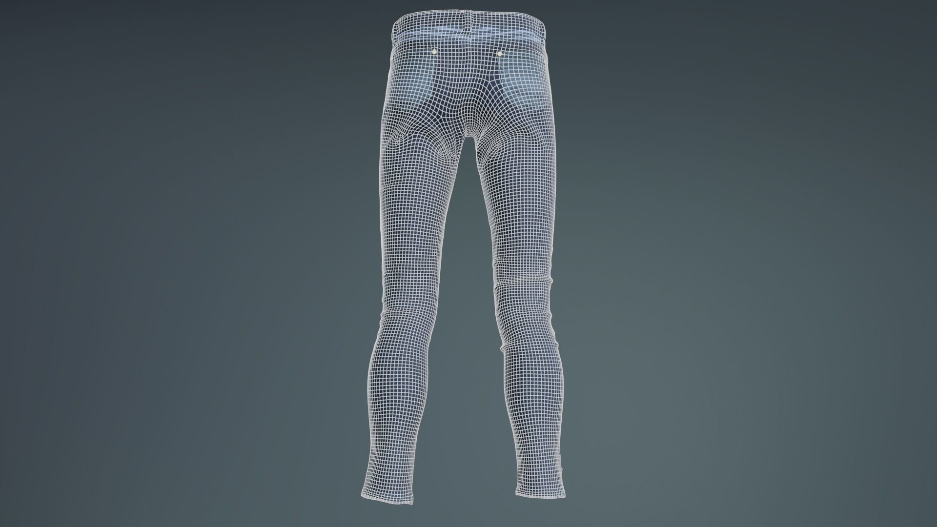 Black Pants Low-poly 3D model_10