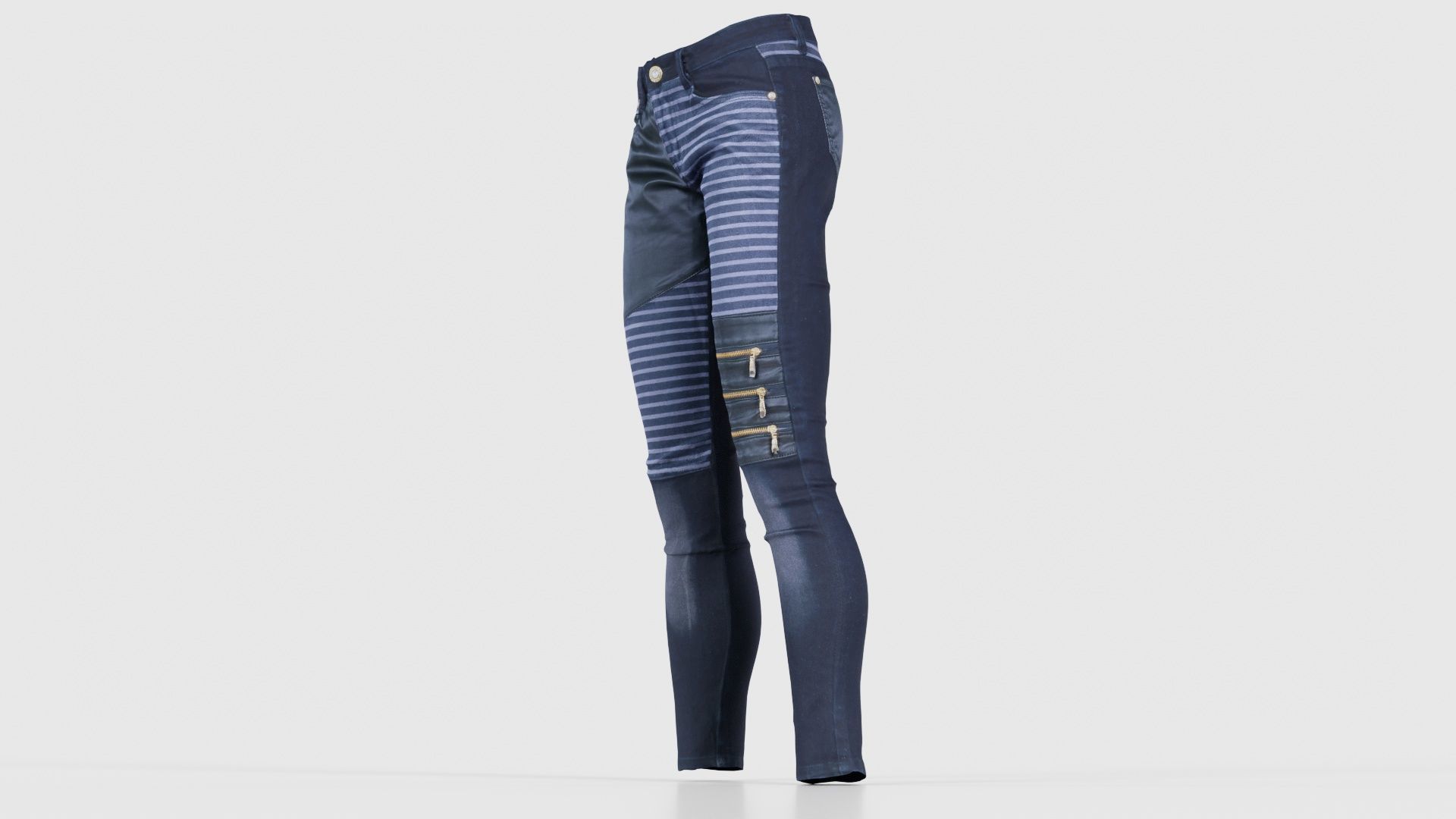 Black Pants Low-poly 3D model_25