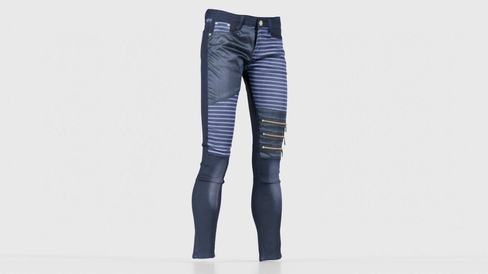 Black Pants Low-poly 3D model_16