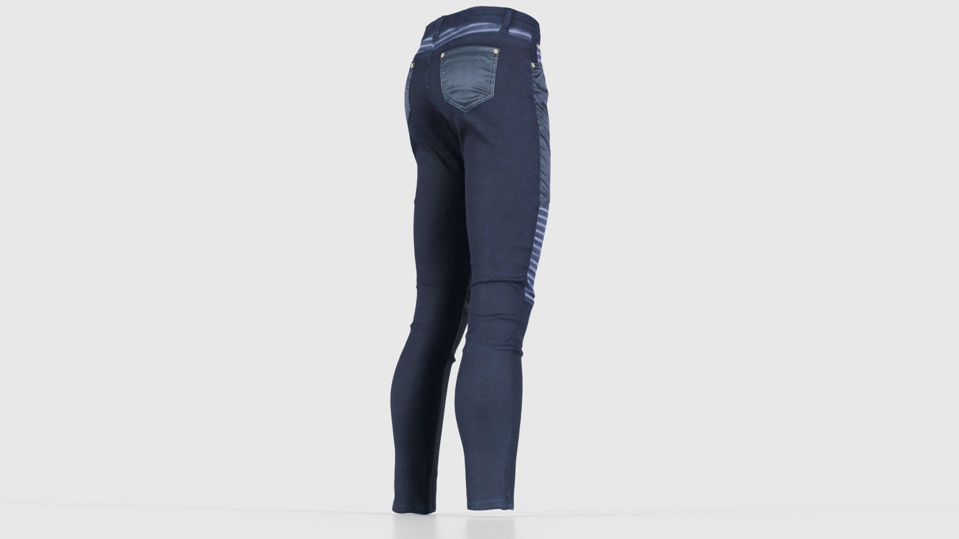 Black Pants Low-poly 3D model_19
