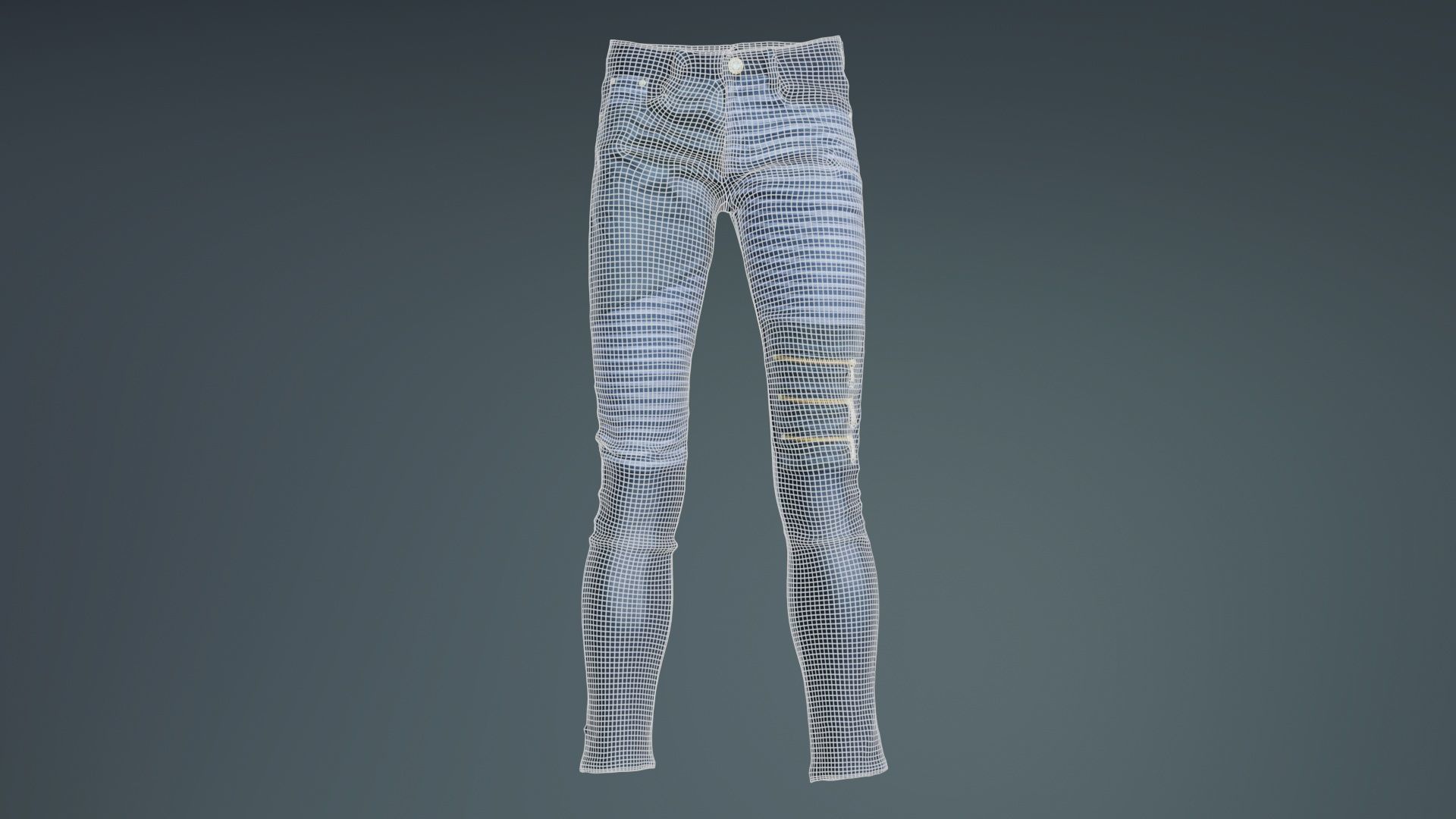 Black Pants Low-poly 3D model_9