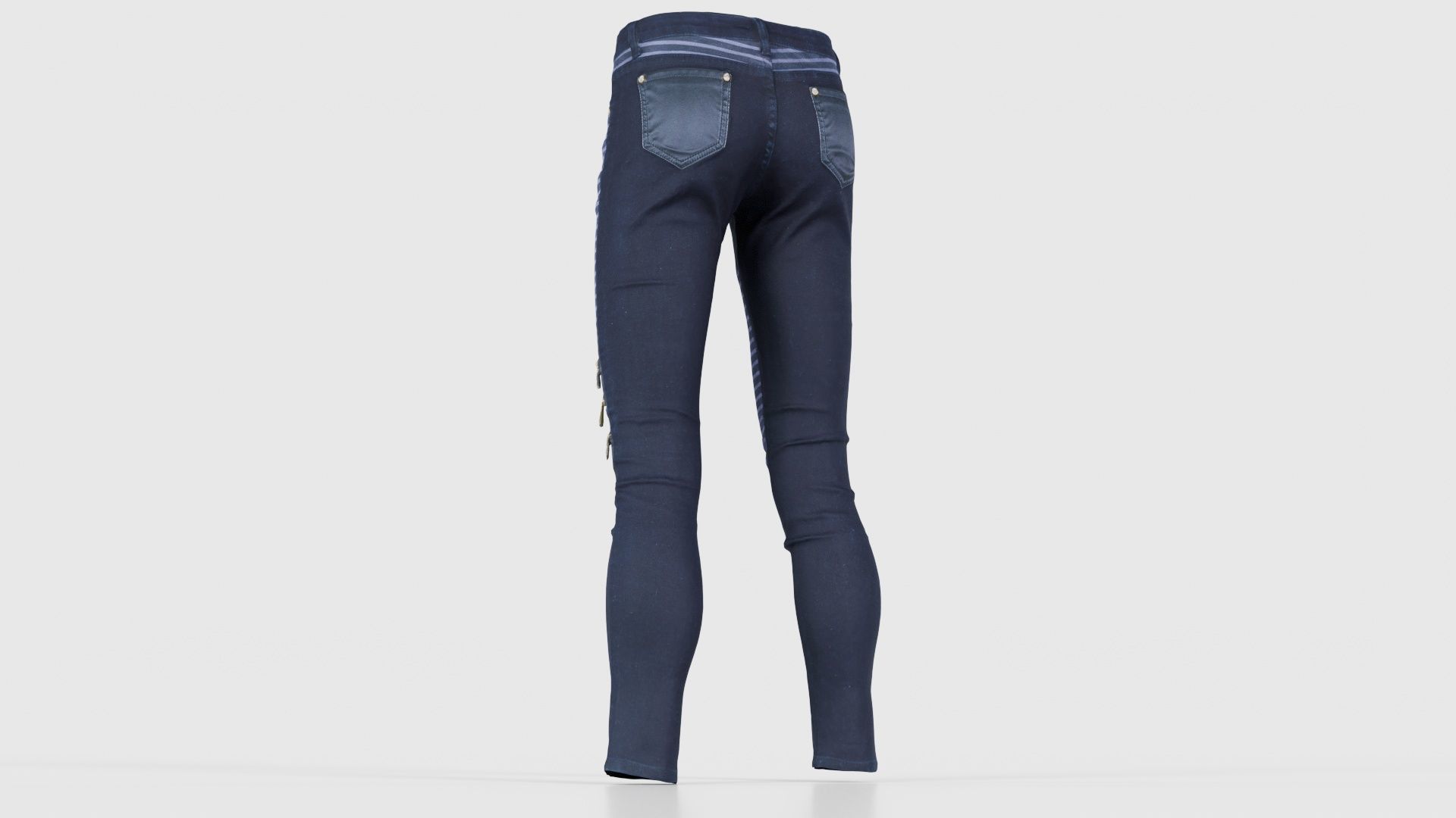 Black Pants Low-poly 3D model_22