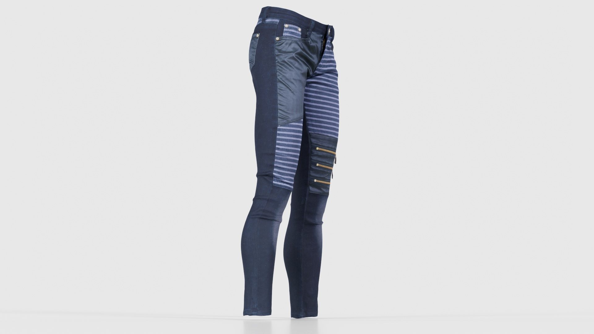 Black Pants Low-poly 3D model_17